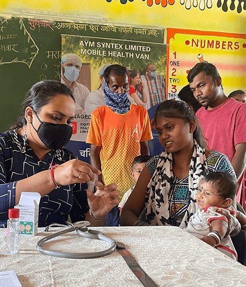 Mobile health check-up van - giving back csr